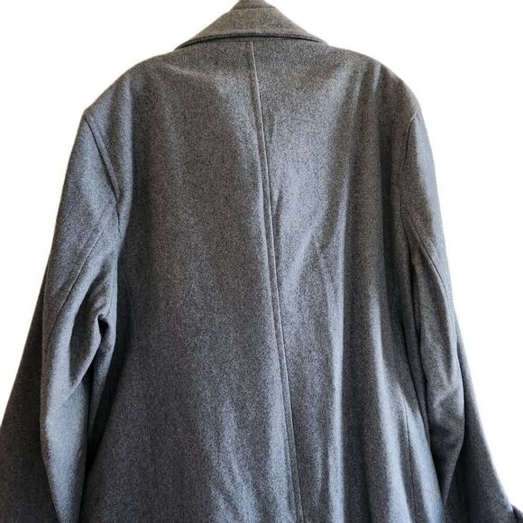 J.Ferrar men's 2XL plus size wool double breasted coat grey high neck vest - Picture 3 of 8